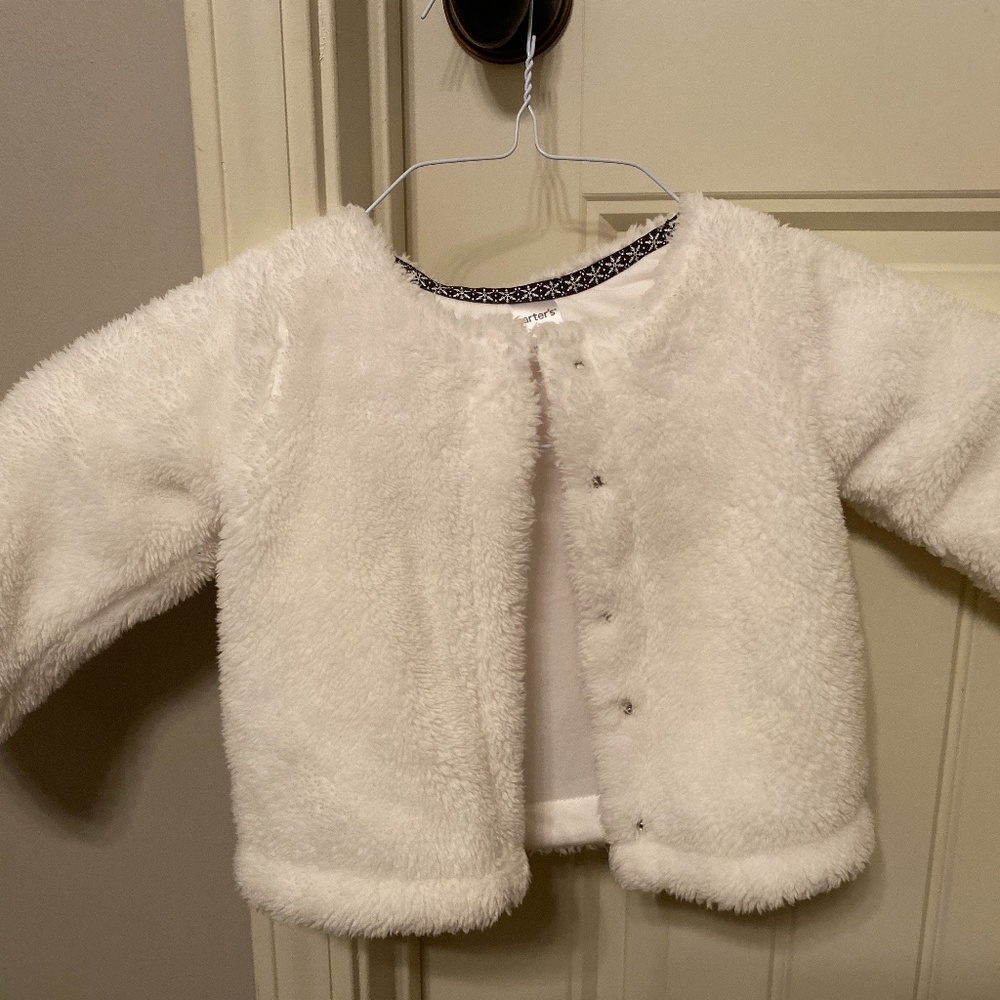 Baby soft winter white jacket